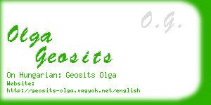 olga geosits business card